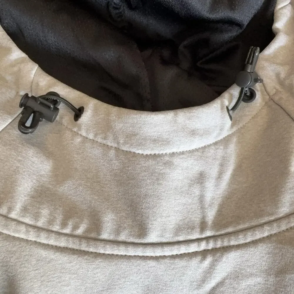 UNRL Hoodie Mens Large Gray High Neck Pullover Fleece Kangaroo Pocket Stretch - Picture 5 of 14